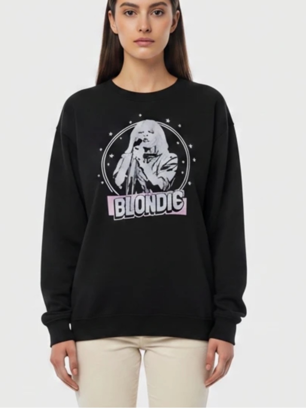 Blondie Black Graphic Sweatshirt - Women's Crewneck Top